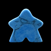 TDSO Gemstone Turquoise Synthetic Blue Meeple T1