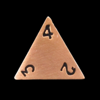 CLEARANCE TDSO Metal Antique Copper Finish D4 Dice  - Discontinued 33% Off