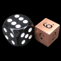 CLEARANCE TDSO Metal Antique Copper Finish D6 Dice  - Discontinued 33% Off