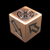 CLEARANCE TDSO Metal Antique Copper Finish Scatter D6 Dice - Discontinued 33% Off
