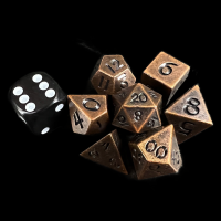 HALF PRICE TDSO Antique Copper MINI 12mm 7 Dice Polyset 