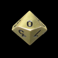 CLEARANCE TDSO Metal Antique Gold Finish D10 Dice  - Discontinued 33% Off