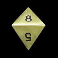 CLEARANCE TDSO Metal Antique Gold Finish D8 Dice  - Discontinued 33% Off