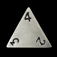 CLEARANCE TDSO Metal Antique Silver Finish D4 Dice  - Discontinued 33% Off