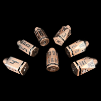 TDSO Metal Bullet Antique Copper 7 Dice Polyset