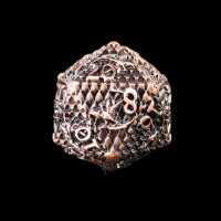 TDSO Metal Dragon Flight Antique Copper D20 Dice
