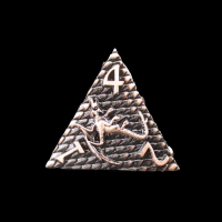 TDSO Metal Dragon Flight Antique Copper D4 Dice