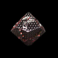 TDSO Metal Dragon Flight Black Red & Steel D10 Dice