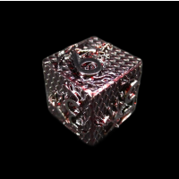TDSO Metal Dragon Flight Black Red & Steel D6 Dice