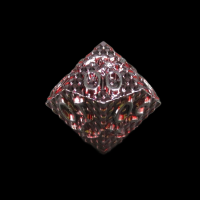 TDSO Metal Dragon Flight Black Red & Steel Percentile Dice