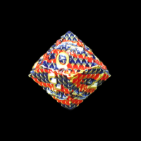 TDSO Metal Dragon Flight Blue Red & Gold D10 Dice