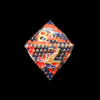 TDSO Metal Dragon Flight Blue Red & Gold D8 Dice