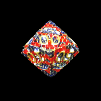 TDSO Metal Dragon Flight Blue Red & Gold Percentile Dice