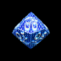 TDSO Metal Dragon Flight Blue & Silver Percentile Dice