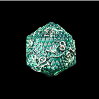TDSO Metal Dragon Flight Emerald & Copper D20 Dice