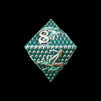 TDSO Metal Dragon Flight Emerald & Copper D8 Dice