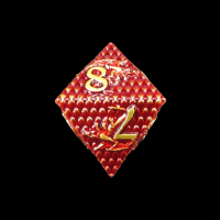 TDSO Metal Dragon Flight Red & Gold D8 Dice