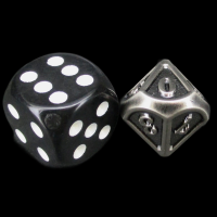 TDSO Metal Fire Forge Antique Silver MINI 12mm D10 Dice