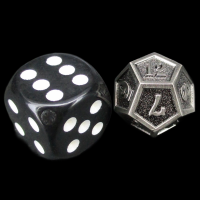 TDSO Metal Fire Forge Antique Silver MINI 12mm D12 Dice