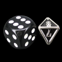 TDSO Metal Fire Forge Antique Silver MINI 12mm D8 Dice