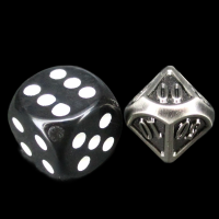 TDSO Metal Fire Forge Antique Silver MINI 12mm Percentile Dice