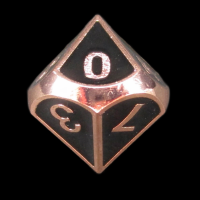 CLEARANCE TDSO Metal Fire Forge Copper & Black Enamel D10 Dice - Discontinued 33% Off