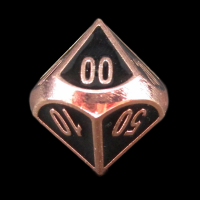 CLEARANCE TDSO Metal Fire Forge Copper & Black Enamel Percentile Dice - Discontinued 33% Off