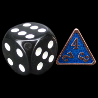 TDSO Metal Fire Forge Copper & Sapphire MINI 12mm D4 Dice