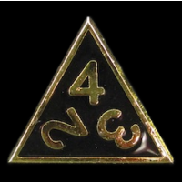 TDSO Metal Fire Forge Gold & Black Enamel D4 Dice