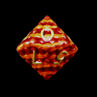 TDSO Metal Flame Dragon Scale D10 Dice