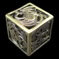 TDSO Metal Hollow Dragon Antique Bronze D6 Dice