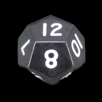 CLEARANCE TDSO Metal Polished Black Nickel Finish D12 Dice  - Discontinued 33% Off