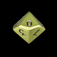 CLEARANCE TDSO Metal Polished Gold Finish D10 Dice  - Discontinued 33% Off