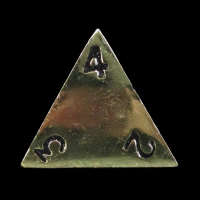 CLEARANCE TDSO Metal Polished Gold Finish D4 Dice  - Discontinued 33% Off