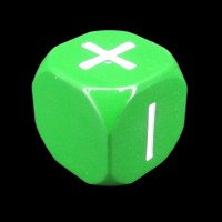 CLEARANCE TDSO Metal Spectrum Green Finish Fudge Fate D6 Dice - Discontinued 33% Off