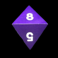 CLEARANCE TDSO Metal Spectrum Purple Finish D8 Dice - Discontinued 33% Off