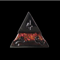 TDSO Metal Strata Black Nickel & Amber Mica D4 Dice