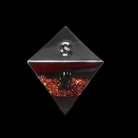 TDSO Metal Strata Black Nickel & Amber Mica D8 Dice