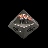 TDSO Metal Strata Black Nickel & Amber Mica Percentile Dice