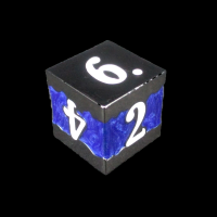 TDSO Metal Strata Black Nickel & Blue D6 Dice