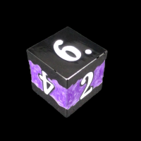 TDSO Metal Strata Black Nickel & Purple D6 Dice