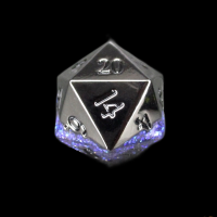 TDSO Metal Strata Black Nickel & Rainbow Mica D20 Dice