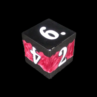 TDSO Metal Strata Black Nickel & Red D6 Dice