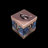 TDSO Metal Strata Polished Copper & Rainbow Mica D6 Dice