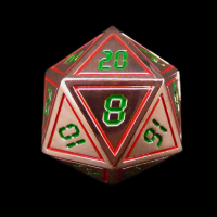 TDSO Metal Tech Copper Red & Green D20 Dice