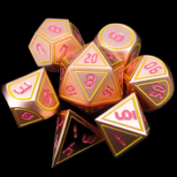 TDSO Metal Tech Copper Yellow & Red 7 Dice Polyset