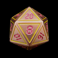 TDSO Metal Tech Copper Yellow & Red D20 Dice