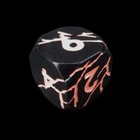 TDSO Metal 'Thor' Lightening Matt Black & Pink D6 Dice