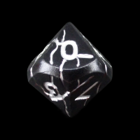 TDSO Metal 'Thor' Lightening Matt Black & Silver D10 Dice