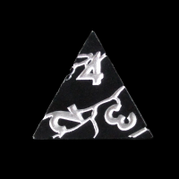 TDSO Metal 'Thor' Lightening Matt Black & Silver D4 Dice